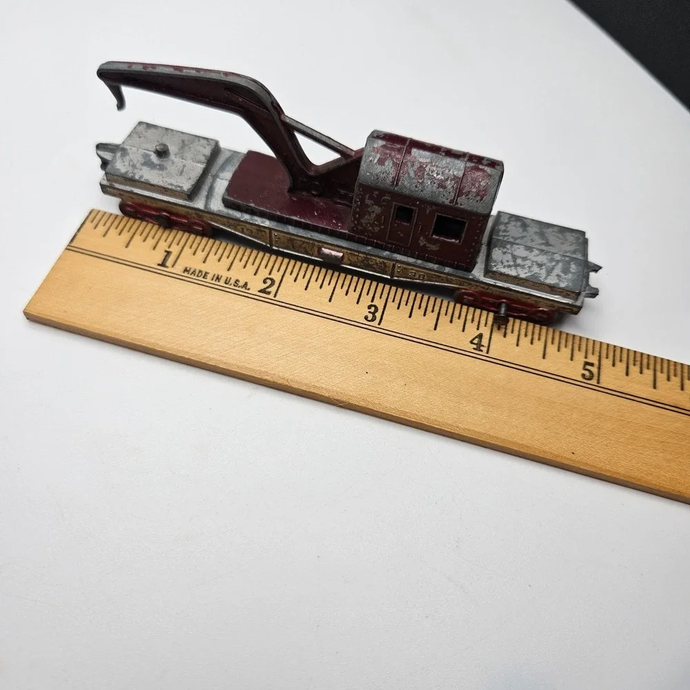 Vintage Tootsietoy‎ Railroad Crane Car Diecast Metal Train Car USA 1938